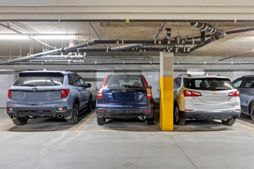 225-15 Everstone Drive Sw, Calgary, AB - Indoor Photo Showing Garage