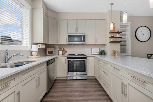 446 Walgrove Way Se, Calgary, AB - Indoor Photo Showing Kitchen With Double Sink With Upgraded Kitchen