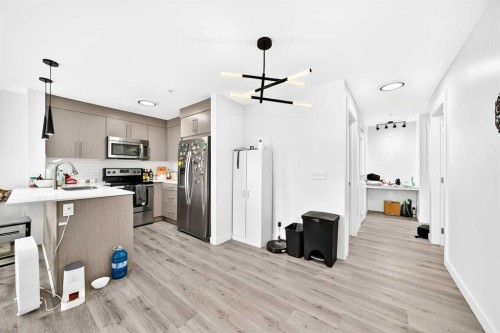 4116-302 Skyview Ranch Drive Ne, Calgary, AB - Indoor Photo Showing Kitchen With Stainless Steel Kitchen