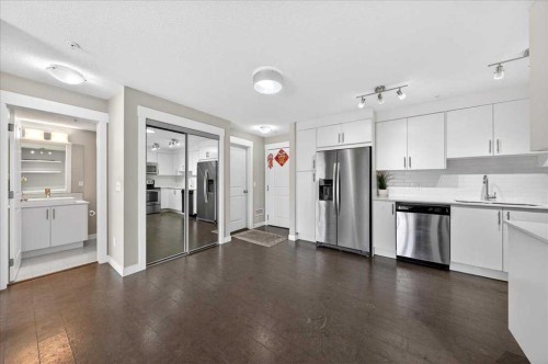 3306-302 Skyview Ranch Drive Ne, Calgary, AB - Indoor Photo Showing Kitchen With Stainless Steel Kitchen
