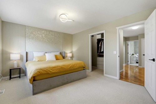 18-15 Silver Springs Way Nw, Airdrie, AB - Indoor Photo Showing Bedroom