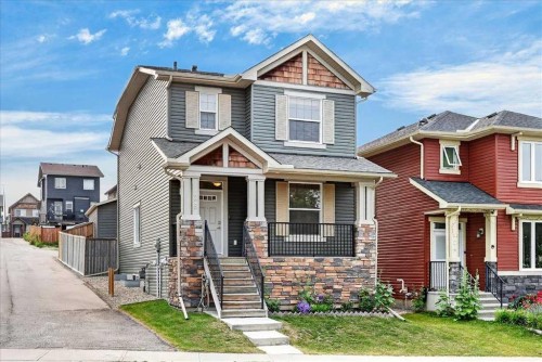 28 Evansborough Gate Nw, Calgary, AB - Outdoor With Deck Patio Veranda With Facade