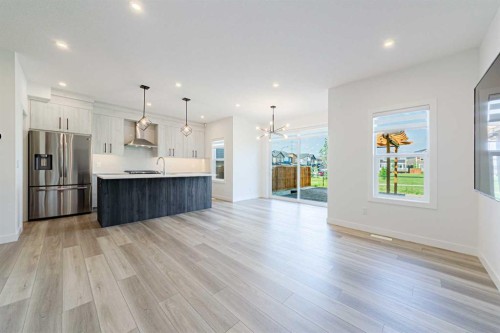 293 Carringsby Way Nw, Calgary, AB - Indoor Photo Showing Kitchen With Stainless Steel Kitchen With Upgraded Kitchen
