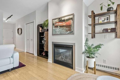 507-328 21 Avenue Sw, Calgary, AB - Indoor Photo Showing Living Room With Fireplace