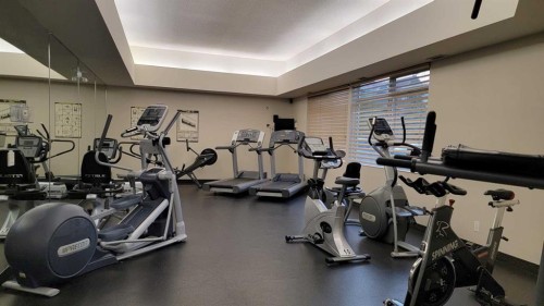 13-2000 Edenwold Heights Nw, Calgary, AB - Indoor Photo Showing Gym Room