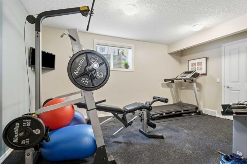 68 Drake Landing Way, Okotoks, AB - Indoor Photo Showing Gym Room