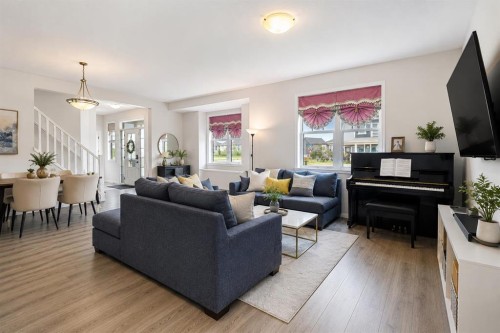 63 Carrington Manor Nw, Calgary, AB - Indoor Photo Showing Living Room
