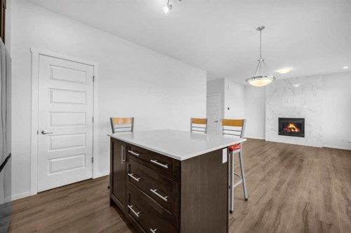641 Southwinds Close Sw, Airdrie, AB - Indoor With Fireplace