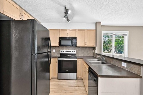 3109-70 Panamount Drive Nw, Calgary, AB - Indoor Photo Showing Kitchen With Double Sink