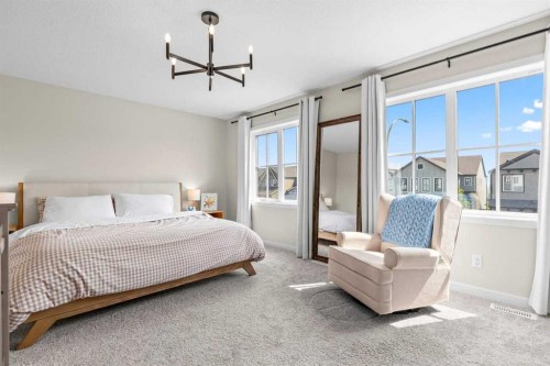 45 Savoy Landing Se, Calgary, AB - Indoor Photo Showing Bedroom