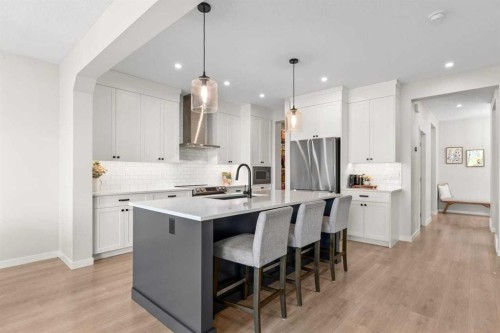 45 Savoy Landing Se, Calgary, AB - Indoor Photo Showing Kitchen With Upgraded Kitchen