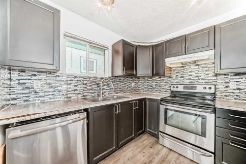 323 Falwood Way Ne, Calgary, AB - Indoor Photo Showing Kitchen With Stainless Steel Kitchen With Double Sink With Upgraded Kitchen