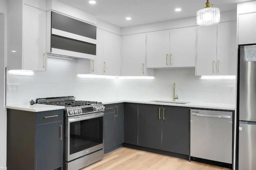 16 Abalone Crescent Ne, Calgary, AB - Indoor Photo Showing Kitchen With Upgraded Kitchen