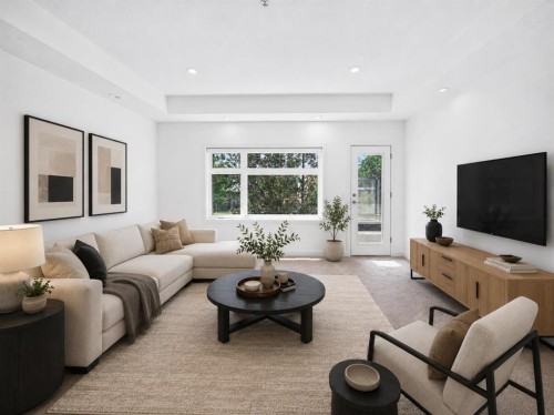 108-1632 20 Avenue Nw, Calgary, AB - Indoor Photo Showing Living Room