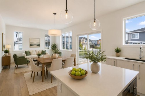 198 Dawson Harbour Hill, Chestermere, AB - Indoor Photo Showing Dining Room