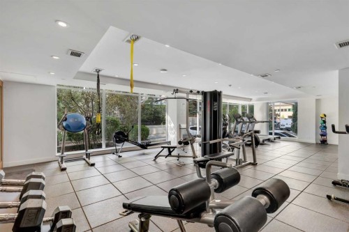 413-1025 5 Avenue Sw, Calgary, AB - Indoor Photo Showing Gym Room
