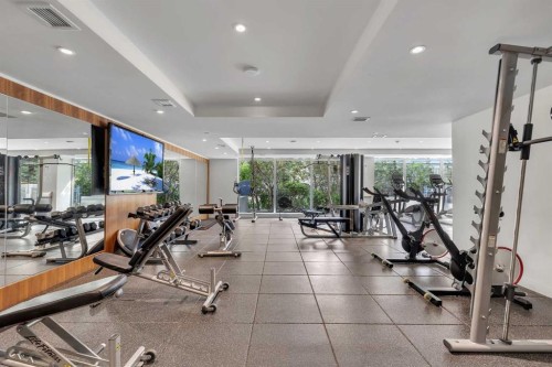 413-1025 5 Avenue Sw, Calgary, AB - Indoor Photo Showing Gym Room