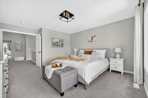 421 Magnolia Way Se, Calgary, AB - Indoor Photo Showing Bedroom