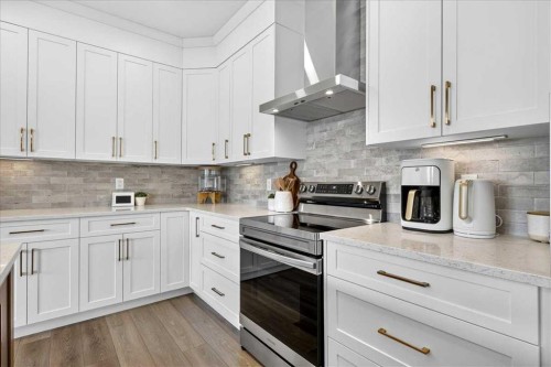 421 Magnolia Way Se, Calgary, AB - Indoor Photo Showing Kitchen With Upgraded Kitchen