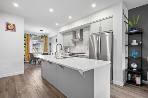 20604 Main Street Se, Calgary, AB - Indoor Photo Showing Kitchen With Stainless Steel Kitchen With Upgraded Kitchen