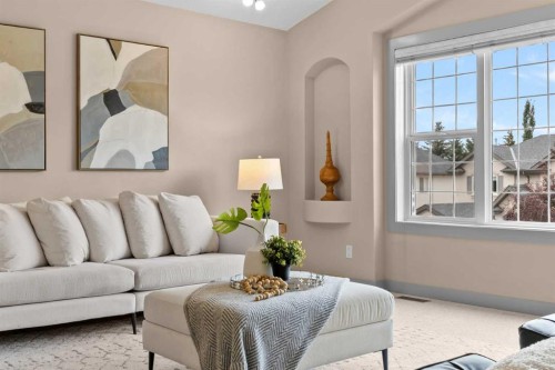 139 Tuscany Ridge Close Nw, Calgary, AB - Indoor Photo Showing Living Room