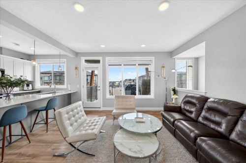 79-230 Seton Passage Se, Calgary, AB - Indoor Photo Showing Living Room