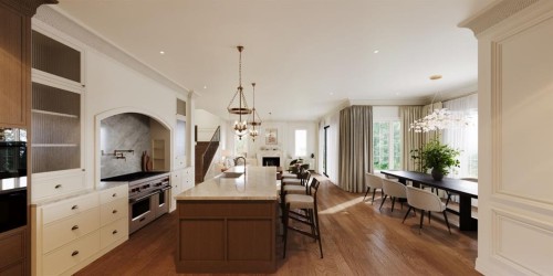6511 Law Drive Sw, Calgary, AB - Indoor Photo Showing Kitchen With Upgraded Kitchen