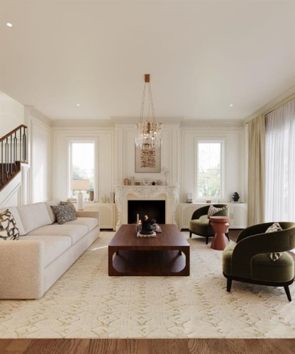 6511 Law Drive Sw, Calgary, AB - Indoor Photo Showing Living Room With Fireplace