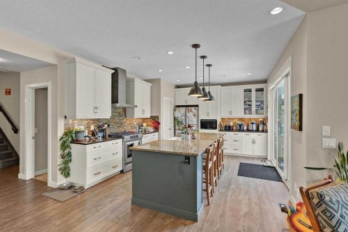 518 Mahogany Manor Se, Calgary, AB - Indoor Photo Showing Kitchen With Upgraded Kitchen