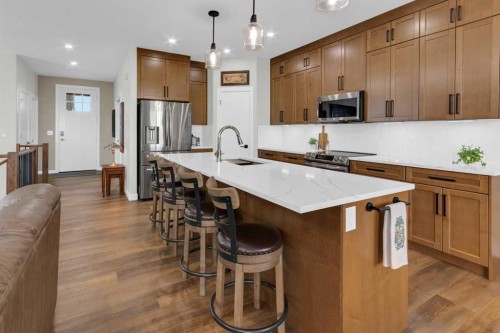 79 Vincent Crescent, Olds, AB - Indoor Photo Showing Kitchen With Stainless Steel Kitchen With Upgraded Kitchen