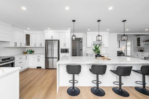 28 Sunlake Circle Se, Calgary, AB - Indoor Photo Showing Kitchen With Stainless Steel Kitchen With Upgraded Kitchen