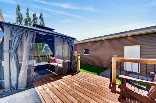 218 River Heights Green, Cochrane, AB - Outdoor With Deck Patio Veranda With Exterior
