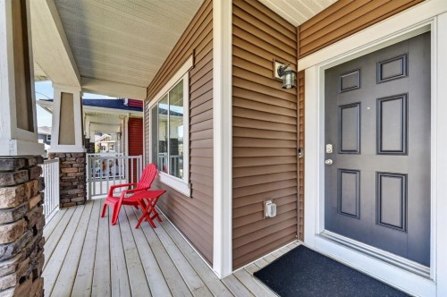 218 River Heights Green, Cochrane, AB - Outdoor With Deck Patio Veranda With Exterior
