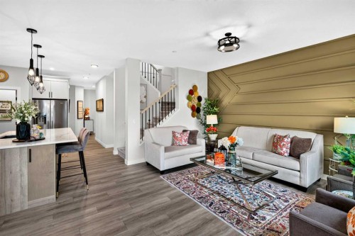 43 Hotchkiss Row Se, Calgary, AB - Indoor Photo Showing Living Room