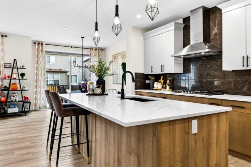 43 Hotchkiss Row Se, Calgary, AB - Indoor Photo Showing Kitchen With Upgraded Kitchen