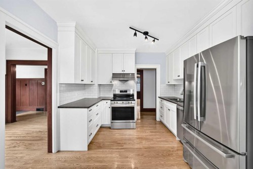 226 Superior Avenue Sw, Calgary, AB - Indoor Photo Showing Kitchen With Stainless Steel Kitchen With Upgraded Kitchen
