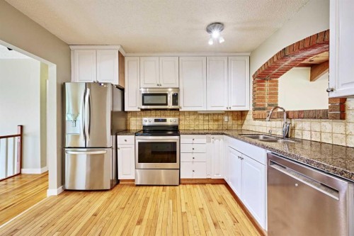 4820 49 Avenue Nw, Calgary, AB - Indoor Photo Showing Kitchen With Stainless Steel Kitchen With Double Sink