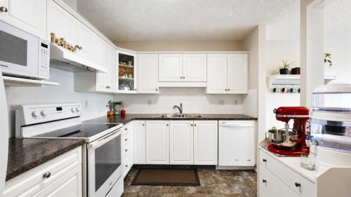 515-3515 Hawksbrow Point Nw, Calgary, AB - Indoor Photo Showing Kitchen With Double Sink