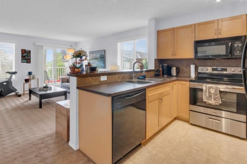 7201-70 Panamount Drive Nw, Calgary, AB - Indoor Photo Showing Kitchen With Double Sink