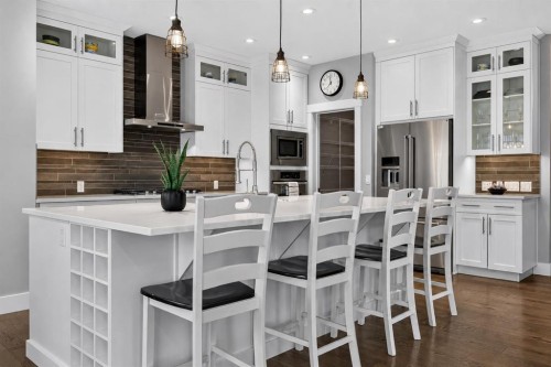 108 Kinniburgh Close, Chestermere, AB - Indoor Photo Showing Kitchen With Upgraded Kitchen