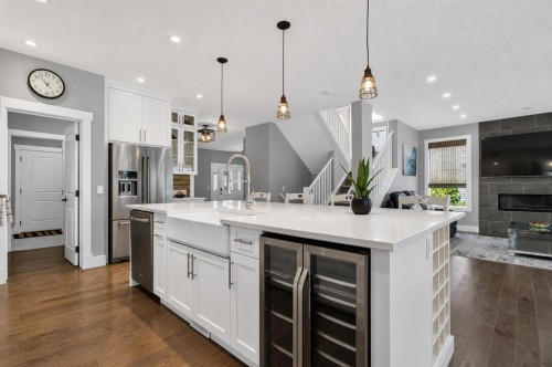 108 Kinniburgh Close, Chestermere, AB - Indoor Photo Showing Kitchen With Upgraded Kitchen