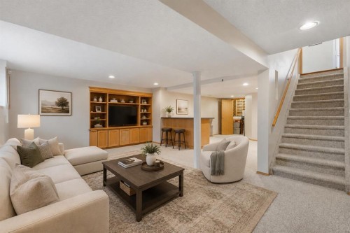 136 Harvest Hills Drive Ne, Calgary, AB - Indoor Photo Showing Living Room