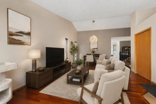 136 Harvest Hills Drive Ne, Calgary, AB - Indoor Photo Showing Living Room