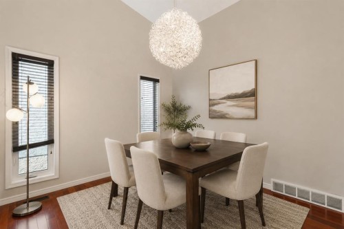 136 Harvest Hills Drive Ne, Calgary, AB - Indoor Photo Showing Dining Room