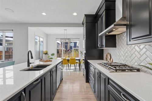159 Belmont Terrace Sw, Calgary, AB - Indoor Photo Showing Kitchen With Double Sink With Upgraded Kitchen