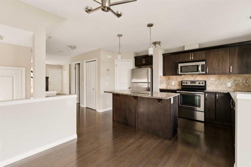 59 Elgin Meadows Park Se, Calgary, AB - Indoor Photo Showing Kitchen With Stainless Steel Kitchen With Upgraded Kitchen