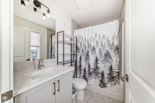 109-525 River Heights Drive, Cochrane, AB - Indoor Photo Showing Bathroom