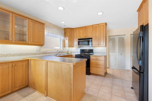 243 Radcliffe Place Se, Calgary, AB - Indoor Photo Showing Kitchen With Double Sink
