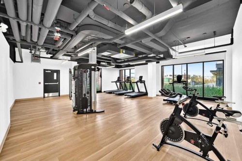 3101-8500 19 Avenue Se, Calgary, AB - Indoor Photo Showing Gym Room