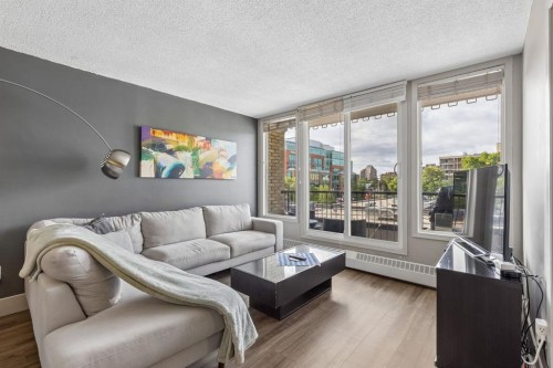 206-505 19 Avenue Sw, Calgary, AB - Indoor Photo Showing Living Room